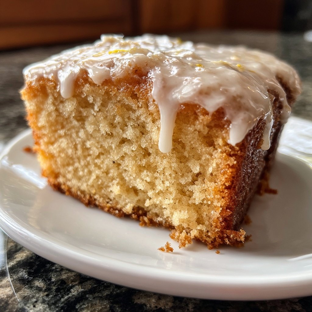 Zitronenkuchen mit Joghurt und Vanille