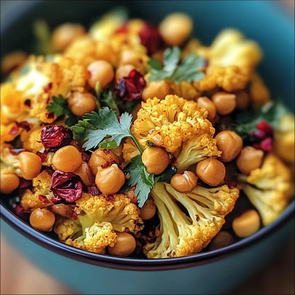 Gewürzblumenkohl mit Kichererbsen