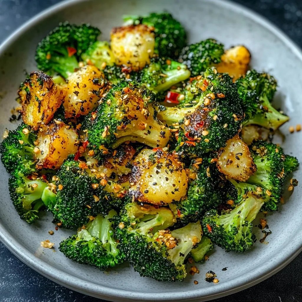 Airfryer Brokkoli mit Knoblauch und Zitrone