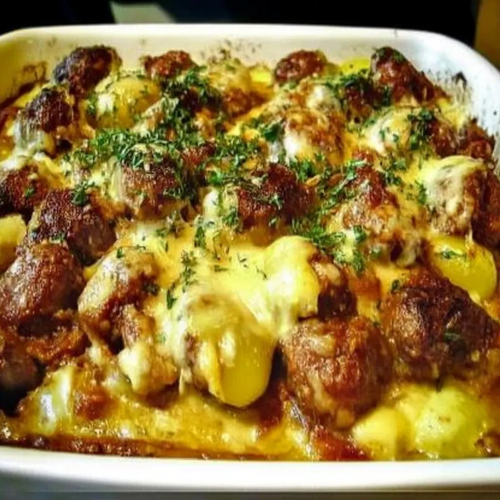 Rosenkohlauflauf mit Hackfleisch und Kartoffeln