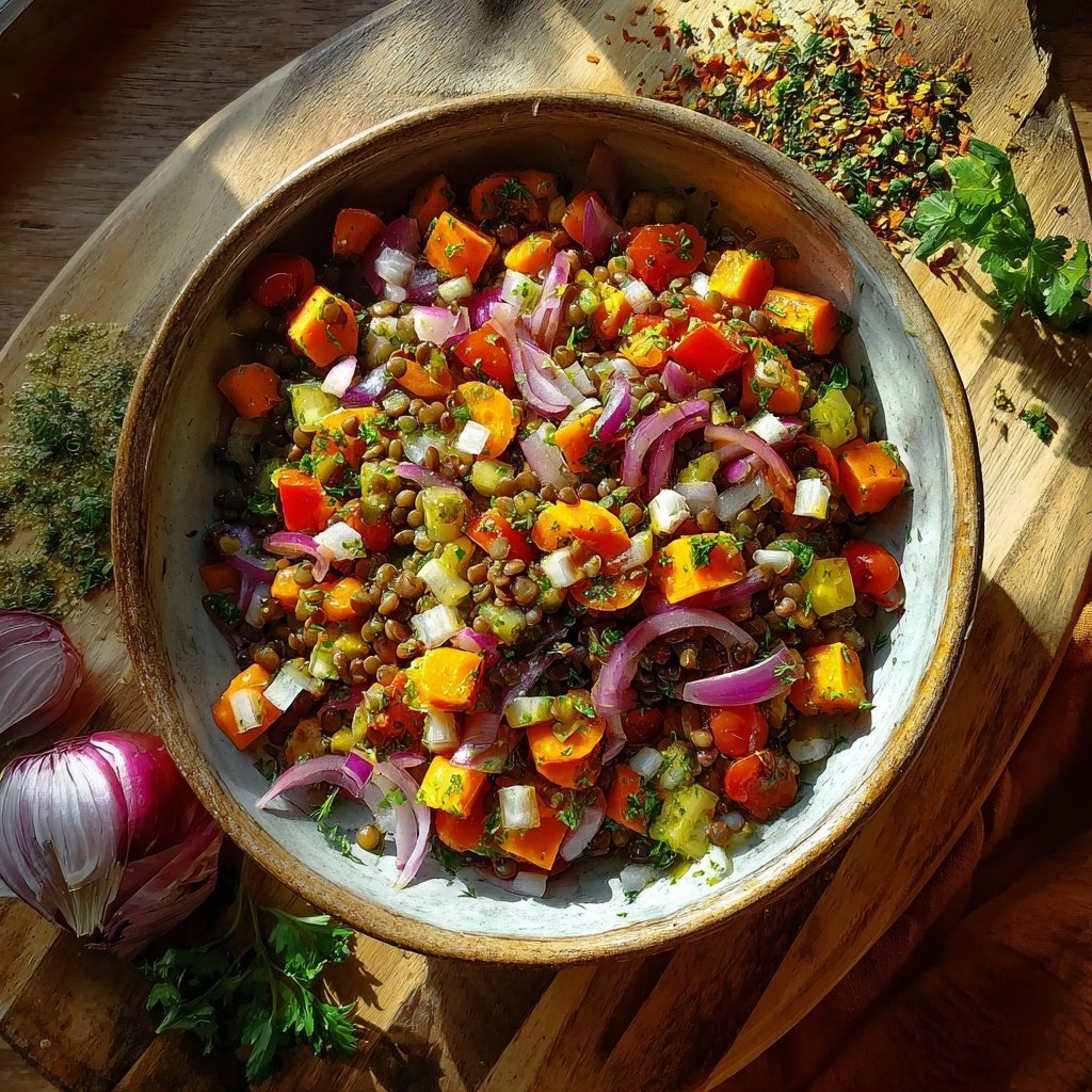 Kalorienarmes Abendessen Mit Linsensalat