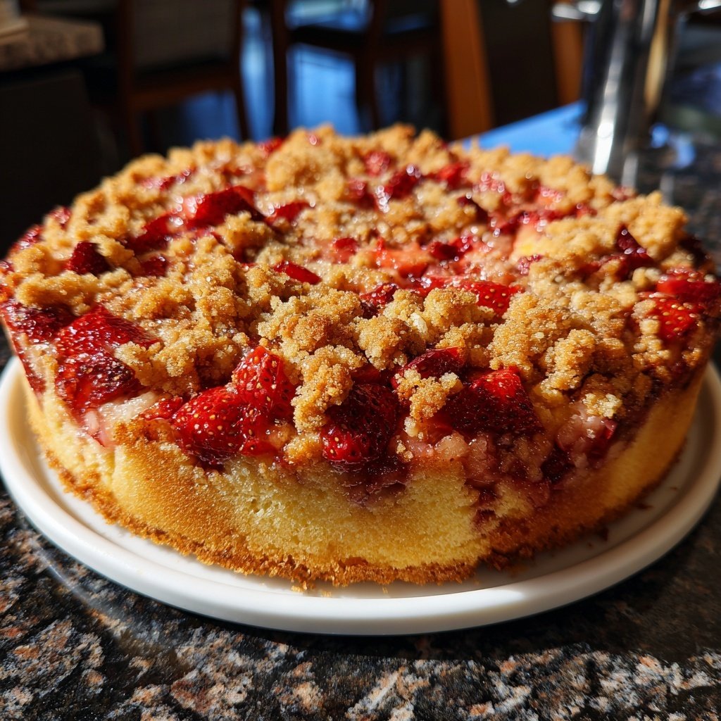 Erdbeer Kuchen Mit Streusel Topping