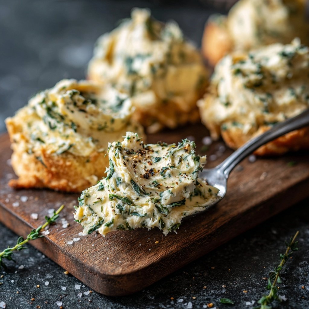 Kräuterbutter Mit Pfeffer Und Meersalz