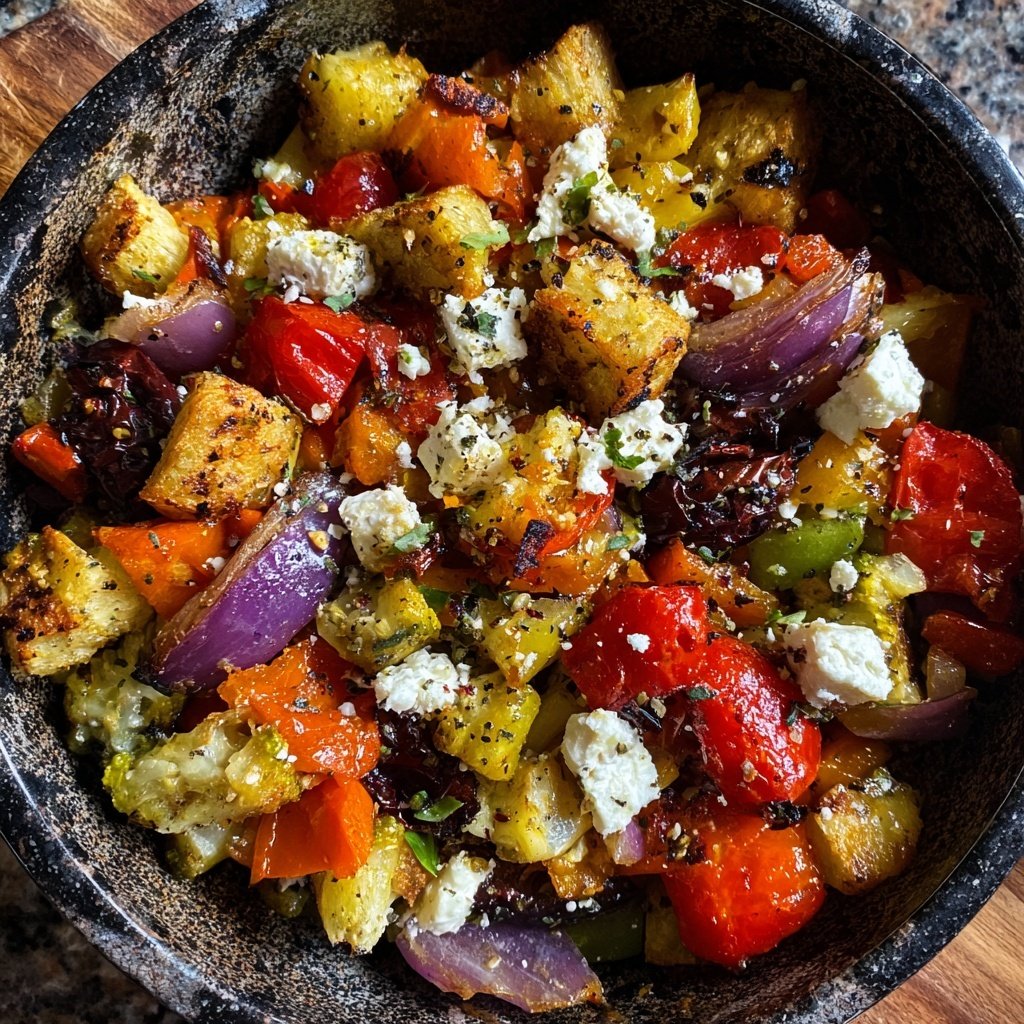 Gesund & Leicht Mediterrane Gemüsepfanne mit Feta